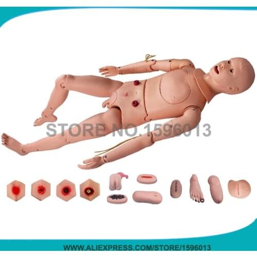 Multi-functional Nursing Manikin,Basic Nursing Dummy with Trauma Simulator