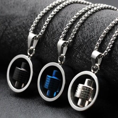 Fashion titanium steel punk retro pendant necklace stainless steel hundred matching accessories hot sale