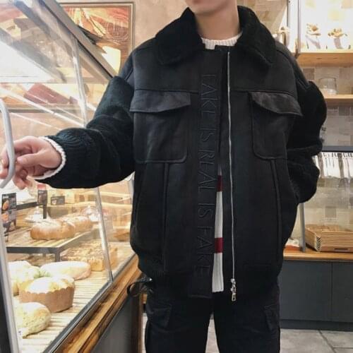 New Winter Men Thickened Warmth Cotton Coat Jacket Korean Fashion Clause Padded Solid Jackets Male Zipper Tooling Streetwear