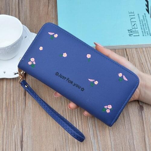 MONNET CAUTHY Newest Long Wallets PU Zipper High Capacity Multifunction Multi-card slot Purse Practical Casual Blue Red Wallet