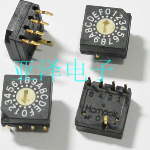 Original Hampolt Taiwan 1248C code rotary DIP switch 16 0-F coding switch 4: 1 positive yards