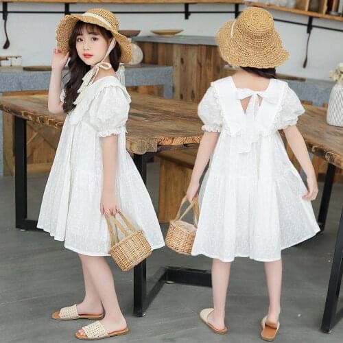 Girls Dress Summer Baby Girl Lace Bow Princess Dresses Kids Dress 2020 Banquet Party Costume 4 6 8 10 12 14 Years Old