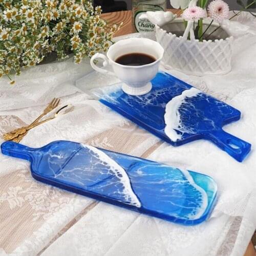 Rectangle Handle Tray Coaster Silicone Mold Resin Molds For Diy Crystal Epoxy Resin Coaster Home Table Decoration Resin Crafts