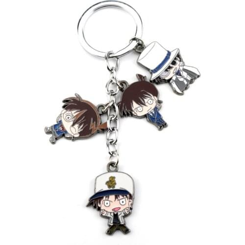 Detective Conan Key Chain Alloy Keychain Accessories Pendant Key Ring Charms Keychains for Ladies