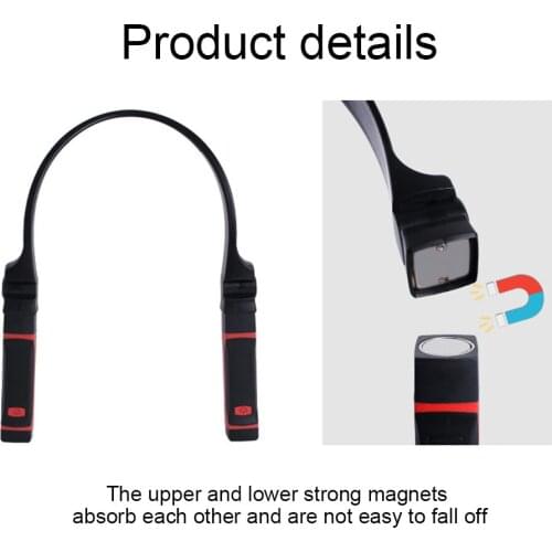 LED Neck Hanging Light Magnetic Work Lamp Ultra-Bright Flexible Book Light for Reading in Bed for Knitting Camping FU