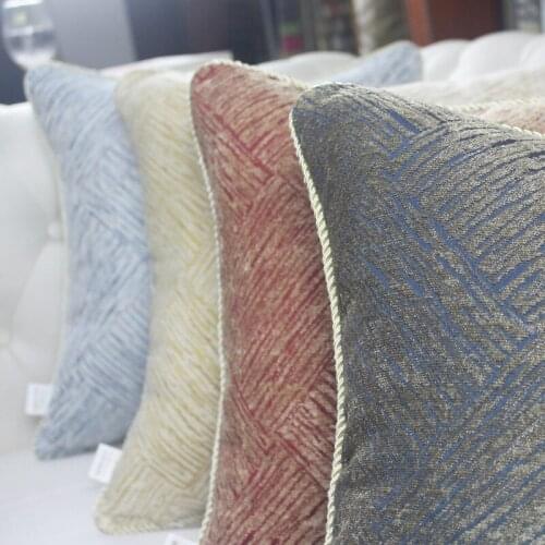 Uxury Soft Cushion Cover Color Pillow Cover Home Decorative Pillow Case for Sofa Navy Blue Gray White Yellow