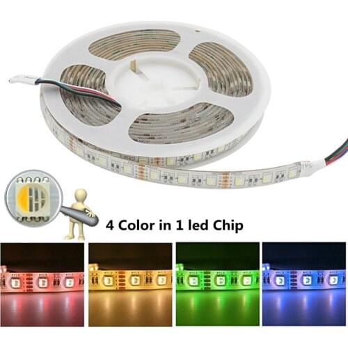 5050 LED Strip 4 Color in 1 Chip RGBW RGB IP65 Waterproof Led Light Strip 12V 60Leds/m Flexible Led Tape Lamp White/Warm White