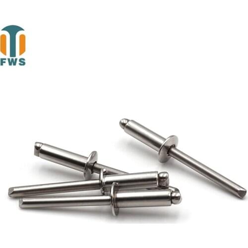 20PCS M4 M4.8 M5 8-25mm Multi Size GB12618.4DIN EN ISO15983 Stainless Steel Round Head Blind Rivets for Furniture Car Aircraft