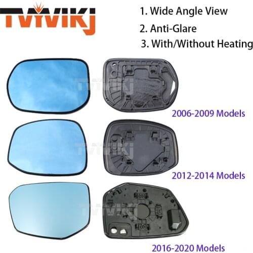 TVYVIKJ Side Rearview Mirror Blue Glass Lens For Honda CIVIC 2006-2020 four generation Wide Angle View anti glare Door mirror