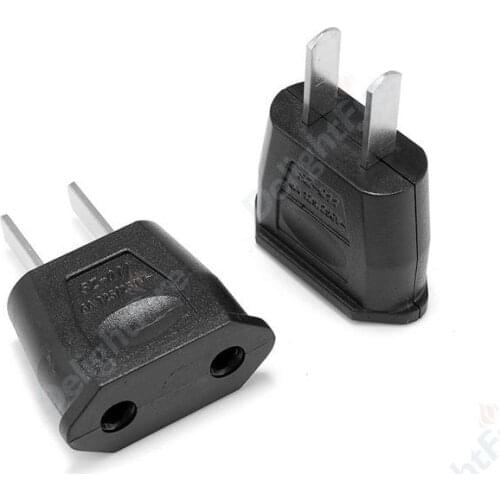 1 PC American Japan Travel Adapter 250V 6A 2 Pin European EU To US Plug Power Adapter Converter Electrical Socket Outlet