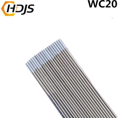 10pcs/ boxs high quality 1.5/1.6 X 150mm WC20 gray thorium tungsten electrode head tungsten needle/electrode for welding machine