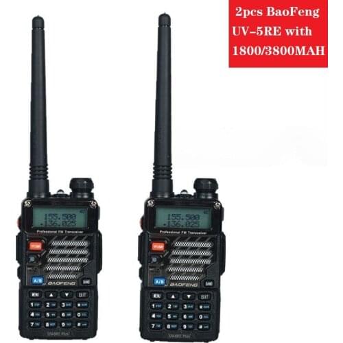 2pcs UV-5RE Hot Selling Walkie Talkie Baofeng UV-5RE Dual Band Standby Two Way Radio UV-5R upgrade version talkie CB radio