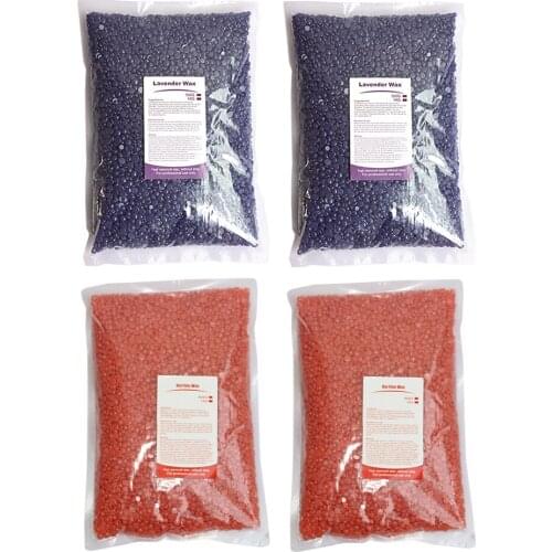 4Bags 500g Hard Wax Beans Hair Removal Depilatory for Bikini Legs Women Men Bikini Body Hair Removal Bean Dropship