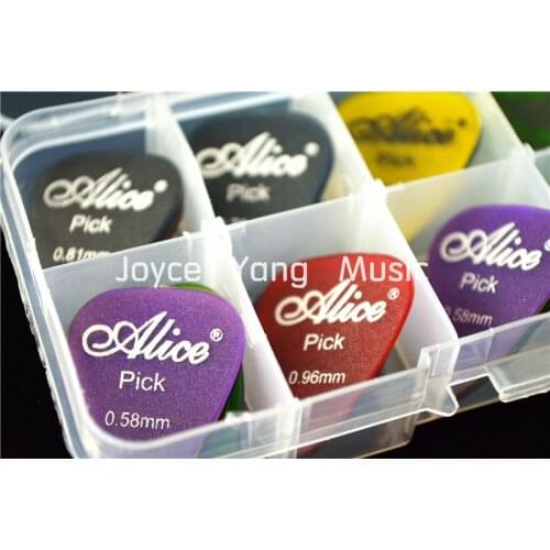 50pcs Alice Matte Clear Transparent Acoustic Electric Guitar Picks Plectrums+1 Plastic Picks Box Case Free Shipping