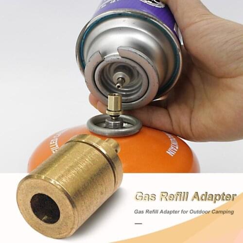 Gas Refill Adapter for Outdoor Camping Hiking Stove Adaptor Gas Cylinder Tank Inflate Butane Canister Stoves Accessories 0.99