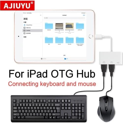 AJIUYU Lightning USB OTG For apple iPad Pro Air 2 3 mini 5 4 ipad10.2 9.7 Tablet Adapter Converter hub to HDMI dock Keyboard