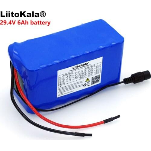 LiitoKala 24V 6 Ah 7S3P 18650 Battery 29.4 v 6000mAh 250W BMS Protection Electric Bicycle Moped /Electric/Li ion Battery Pack