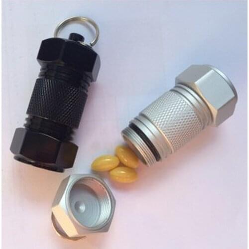 1pcs Aluminum Pill Box Capsule Container Drug Pocket Pill Cases Waterproof Seal Tank Organizer Medicine Storage Bottles