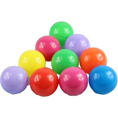 Babrit Pack of 100 Phthalate Free BPA Free Crush Proof Plastic Ball Ocean Balls Pit Balls - 6 Bright Colors