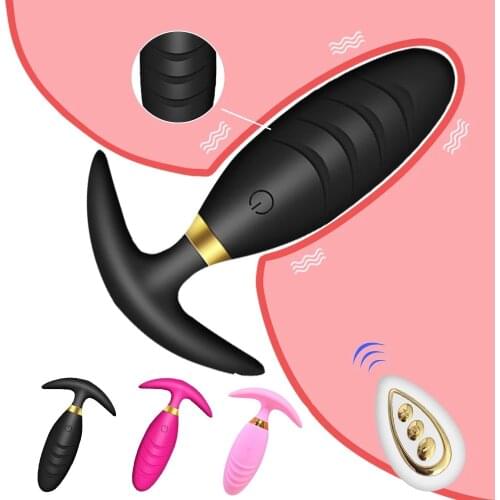 Wireless Remote Control Silicone Anal Butt Plug Vibrator Anal Prostate Massager Sex Toys for Women Men Adult Gay GS0484