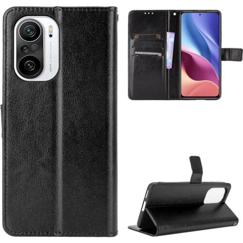 Vintage Leather with Card Pocket Wallet Case for Xiaomi Poco F3 X3 NFC M3 Mi 11 10T 10S Redmi Note 10 4G 9T 5G K40 Pro Cover