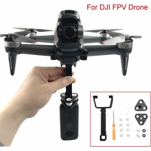 Action Camera Mount Holder for 360 VR Gopro Insta360 Hanging Bracket Fixed Clamp Adapter for DJI FPV Combo Drone Accessories