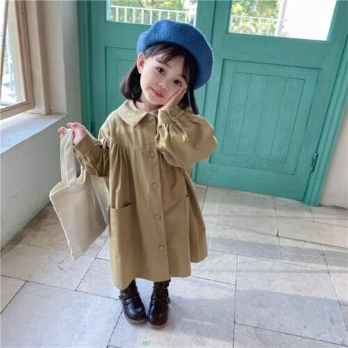 Girls Babys Kids Windbreaker Coat Jacket Outwear 2021 Casual Spring Autumn Overcoat Top Formal Beach Cardigan Childrens Clothi
