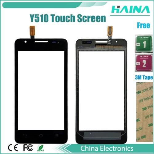 Phone Touchscreen Digitizer For Huawei Ascend G510 Touch Screen Front Glass Capacitive Touch Sensor Parts +3M Tape Tools
