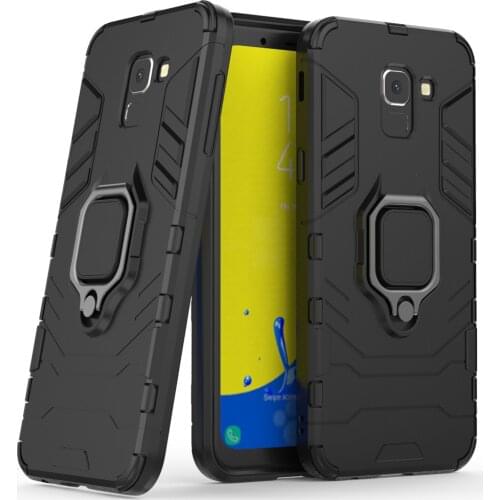 Dual Layer Magnetic Ring Armor Case Shockproof Impact Protective Back Kickstand Cover For Samsung Galaxy J6 2018 J600 J600F (EU)