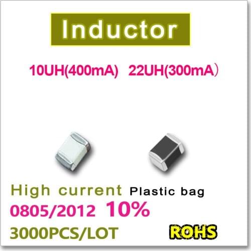 JASNPROSMA 0805 2012 3000PCS Plastic bag SMD High current inductance of laminated layer 10% 10UH(400mA) 22UH(300mA) SMD Inductor