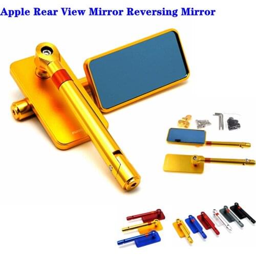 Motorcycle Electric car Universal CNC Rearview Mirror Blue Anti-glare Mirror M8 M10 For Honda MSX125 YamahaTMAX530 Kawasaki KTM