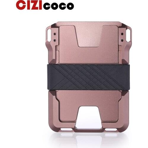 2020 Men metal Aluminum Card Wallet Slim Business Cardholder Wallets Vintage RFID Blocking Luxury Credit Card Holder