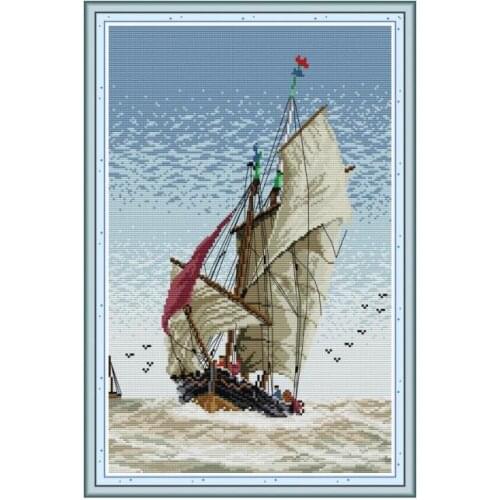 Joy Sunday Counted Cross Stitch Kits 14CT Printed Canvas Patterns 11CT DMC Embroidery Kit Threads Sets DIY Handmade Needlework