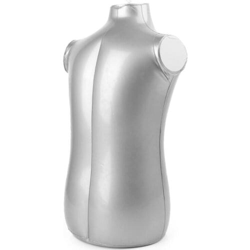 Silver Kid Half Body Inflatable Mannequin For Clothing Display Dummy Torso Model