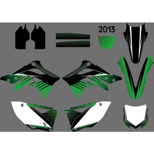 0366 Motorcycle New Team Graphic Background Decal And Sticker Kit For Kawasaki KX450F KXF450 KX 450F KXF 450 2013 Customizable