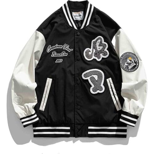 2021 New Autumn Towel Embroid Thin Light Letter Bomber Coat Unisex Womens Oversize Baseball Varsity Jacket Campus Street