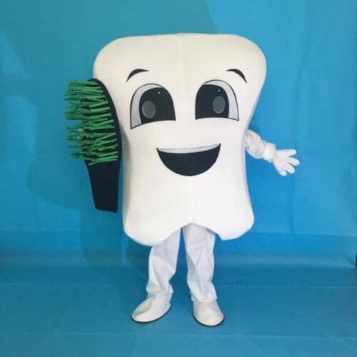 New tooth mascot costume party costumes fancy dental care character mascot dress amusement park
