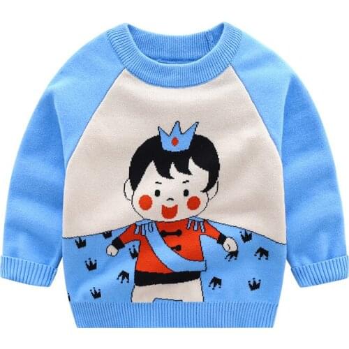 2 3 4 5 6 Years Toddler Boys Sweaters Fashion Cartoon O-Neck Boys Sweater Child Clothing Baby Kids Autumn Tops 2020 New Style