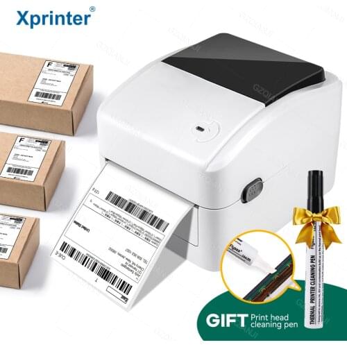 XPrinter XP-420b Label Barcode Printer Thermal Receipt Label Printer Width 40-108mm Support QR Code for Shipping Label Printer