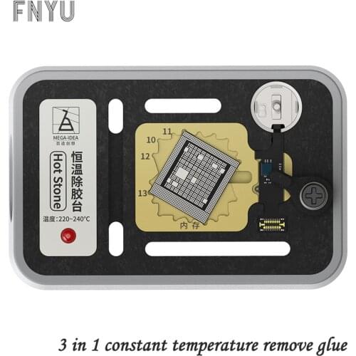 QIANLI Hot Stone constant temperature removal glue 3 in 1 fingerprint hard drive CPU for iPhone 7 7P 8 8P X XS MAX 11 Pro Max