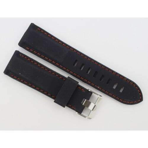 New Fashion Trendy Army Military Silicone resin Strap Sports Wrist Watch Band 24mm black rubber watch strap