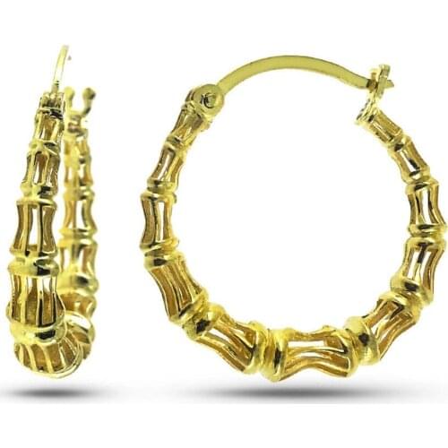 Gold Color Motif 925 K Silver Ring Earrings