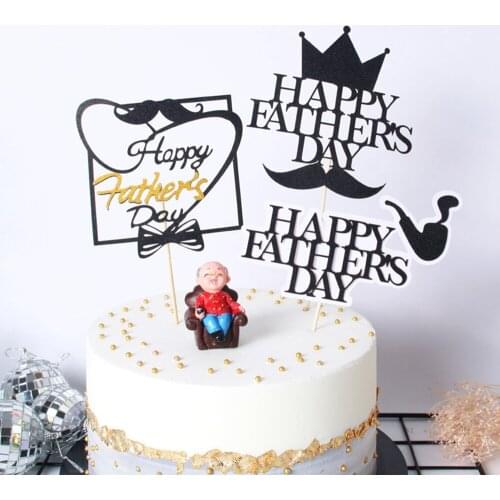 Super Dad Cake Topper Gold Dad Father Paper Birthday Cake Topper for Fathers day Daddy Birthday Party Cake Decorations Gift