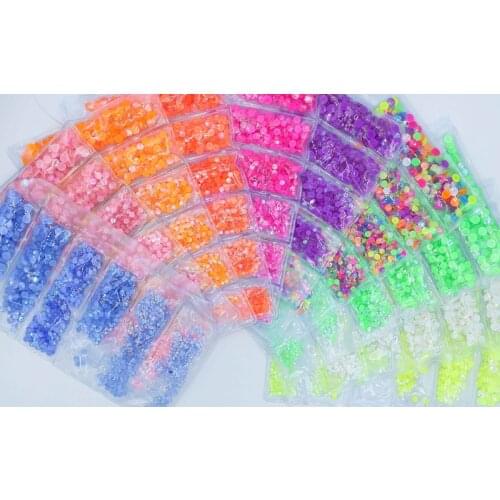Luminous Mix Size SS6-SS20 Nail Art Rhinestones Glitter Glass Gem 3D Charm Flatback Strass Fluorescence Nail Art Decorations
