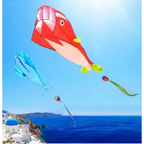 Dolphin Kite Early Education Parent-Child Game Free Shippin Soft Automatic Inflatable Children Kite Outdoor Fun Single Line Kite