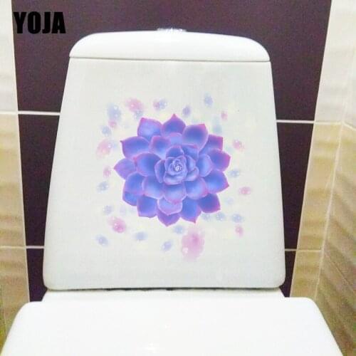 YOJA 21.9X22.8CM Fresh Plants Fleshy Colorful Creative Home Wall Decor Decal Toilet Seat Stickers T1-1165