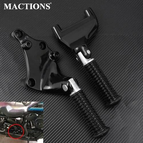 Rear Foot Rests Pegs Pedal Back Passenger Footpeg Assembly w/ Mounting Kit For Harley Sportster XL 883 1200 883C 883L 2014-2019