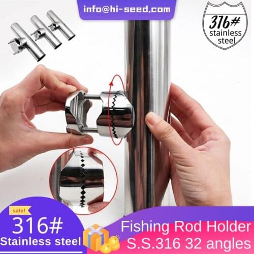 Stainless steel 316 rail mount boat clamp on rod holder