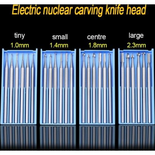 6 pcs 2.35mm Handle Tungsten Steel Steel Milling Cutter Olive Carving Knife Micro-carving Engraving Tool Set High Quality