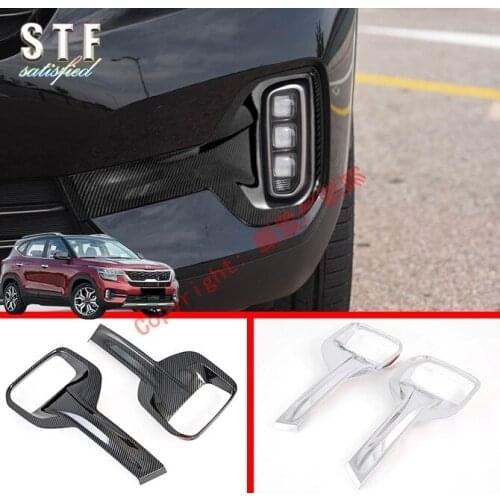 ABS Front Fog Light Cover Trim For KIA Seltos 2019 2020